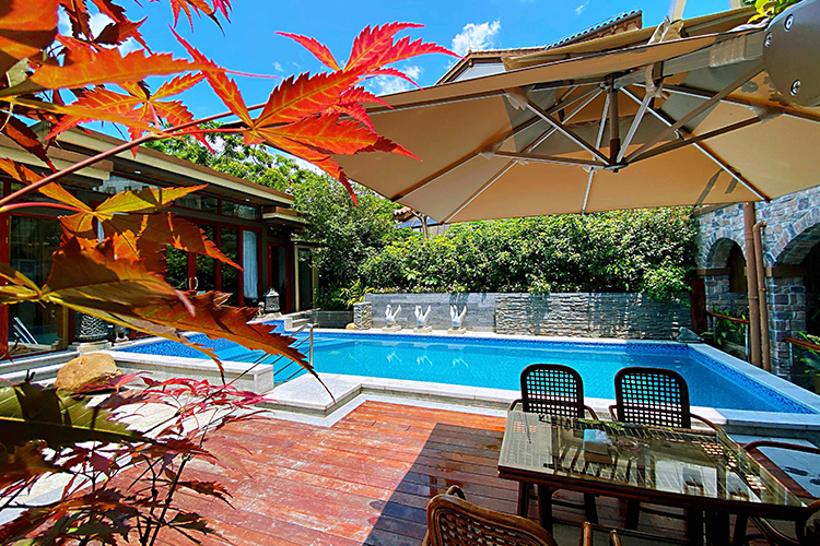 养生谷日式温泉泳池12房22床别墅